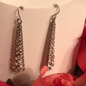 Long gorgeous silver earrings